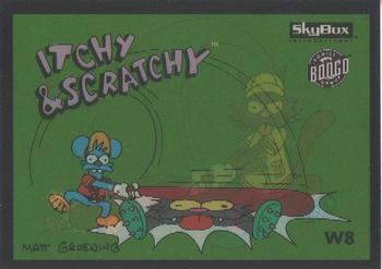 1994 SkyBox The Simpsons Series II - Wiggle Cards #W8 Itchy & Scratchy Front