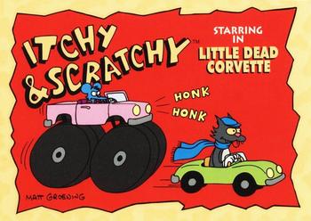 1993 SkyBox The Simpsons - Itchy & Scratchy #I13 Little Dead Corvette Front