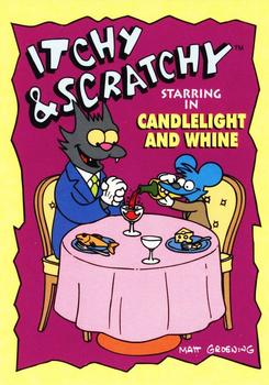 1993 SkyBox The Simpsons - Itchy & Scratchy #I26 Candlelight and Whine Front