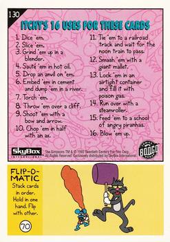1993 SkyBox The Simpsons - Itchy & Scratchy #I30 Checklist Back