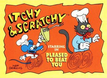 1993 SkyBox The Simpsons - Itchy & Scratchy #I3 Pleased to Beat You Front