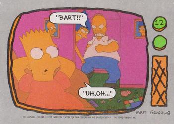 1990 Topps The Simpsons #12 Bart! / Uh, Oh ... Front