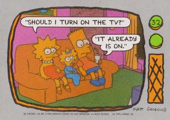 1990 Topps The Simpsons #32 Should I turn on the TV? Front
