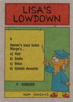 1990 Topps The Simpsons #44 March your butts straight up to bed, you litt Back