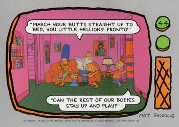 1990 Topps The Simpsons #44 March your butts straight up to bed, you litt Front