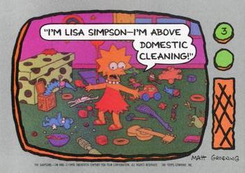 1990 Topps The Simpsons #3 I'm Lisa Simpson--I'm above domestic cleaning! Front