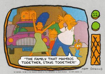 1990 Topps The Simpsons #11 The family that mambos together, stays together Front