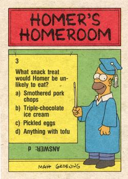 1990 Topps The Simpsons #19 Tolstoy Schmolstoy! Space Mutants II is what Back