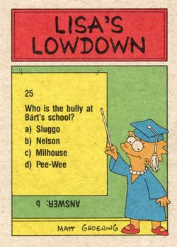 1990 Topps The Simpsons #24 Homework is society's way of torturing their Back