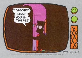 1990 Topps The Simpsons #31 Maggie? Lisa? You in there? Front