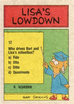 1990 Topps The Simpsons #36 Marge, let's run away from home. Back