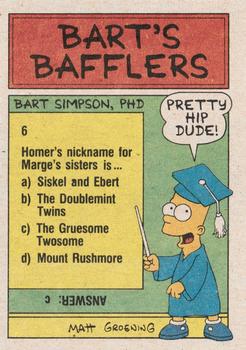 1990 Topps The Simpsons #59 I said, Knock It Off!! Back