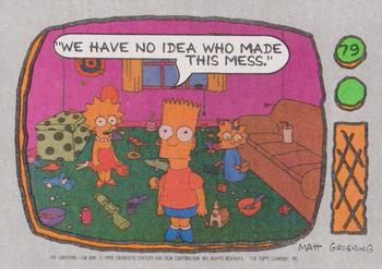 1990 Topps The Simpsons #79 We have no idea who made this mess. Front