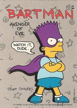 1990 Topps The Simpsons - Stickers #1 Bartman Front