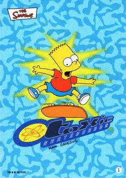 2002 Topps The Simpsons Bubble Gum & Stickers #1 Toxic Skateboards Front