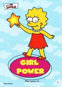 2002 Topps The Simpsons Bubble Gum & Stickers #4 Girl Power Front
