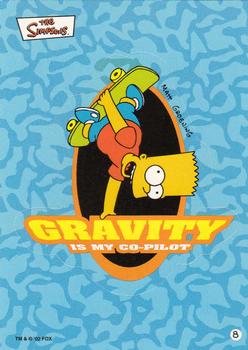 2002 Topps The Simpsons Bubble Gum & Stickers #8 Gravity is My Co-Pilot Front