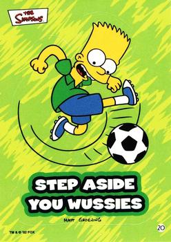 2002 Topps The Simpsons Bubble Gum & Stickers #20 Step Aside You Wussies Front
