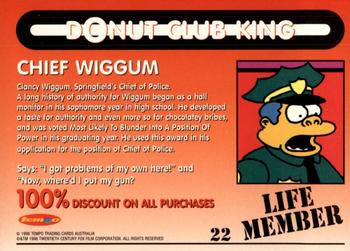 1996 Tempo The Simpsons Down Under #22 Chief Wiggum Back
