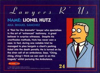 1996 Tempo The Simpsons Down Under #24 Lionel Hutz Back