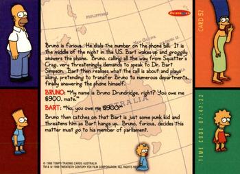 1996 Tempo The Simpsons Down Under #52 (Bruno on the phone to Bart) Back