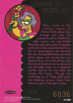 1996 Tempo The Simpsons Down Under - Homer/Famous Australians #HA5 Dame Edna Everage Back