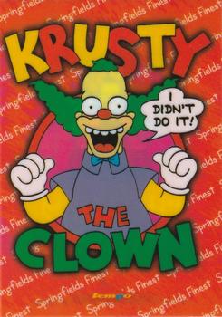1996 Tempo The Simpsons Down Under - Springfield's Finest #SF3 Krusty the Clown Front