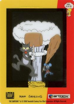 2000 ArtBox The Simpsons FilmCardz #9 Itchy & Scratchy Back