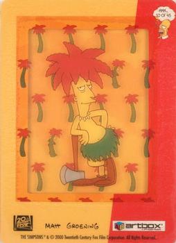 2000 ArtBox The Simpsons FilmCardz #10 Sideshow Bob Back