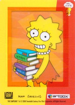 2000 ArtBox The Simpsons FilmCardz #22 Smart Words Back