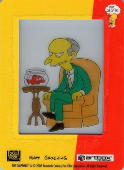 2000 ArtBox The Simpsons FilmCardz #28 Mr. Burns Back