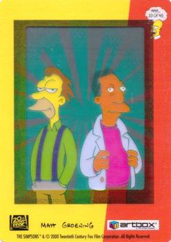 2000 ArtBox The Simpsons FilmCardz #33 Carl & Lenny Back