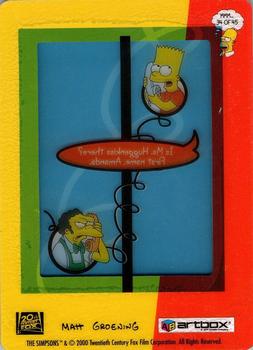 2000 ArtBox The Simpsons FilmCardz #34 Bart & Moe Back