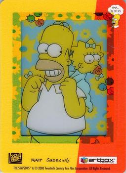 2000 ArtBox The Simpsons FilmCardz #37 Homer & Maggie Back