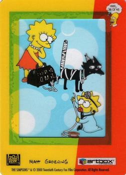 2000 ArtBox The Simpsons FilmCardz #38 Lisa & Maggie Back