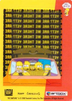 2000 ArtBox The Simpsons FilmCardz #39 Are we there yet? Back