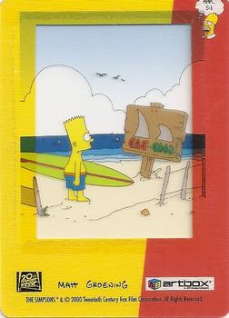 2000 ArtBox The Simpsons FilmCardz - Foil Cels #S-1 Extreme Conditions Back