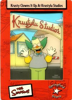 2003 ArtBox The Simpsons FilmCardz #10 Krusty Clowns It Up At Krustylu Studies Front