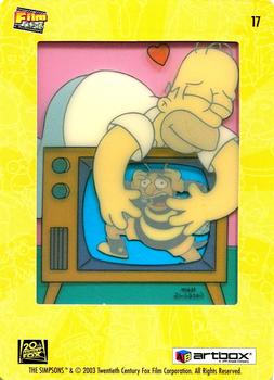 2003 ArtBox The Simpsons FilmCardz #17 Bumblebee Man Back