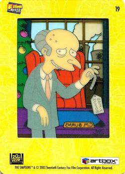 2003 ArtBox The Simpsons FilmCardz #19 C. Montgomery Burns Back