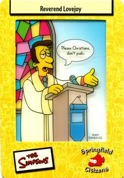 2003 ArtBox The Simpsons FilmCardz #20 Reverend Lovejoy Front