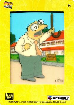 2003 ArtBox The Simpsons FilmCardz #24 Hans Moleman Back