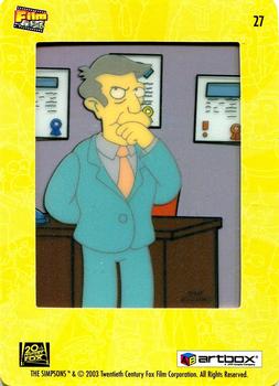 2003 ArtBox The Simpsons FilmCardz #27 Principal Skinner Back