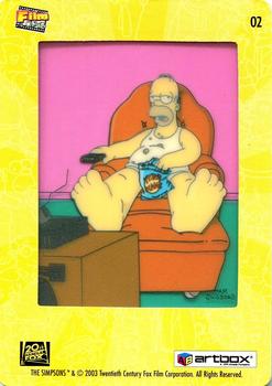 2003 ArtBox The Simpsons FilmCardz #2 Mmmmm, Television Back