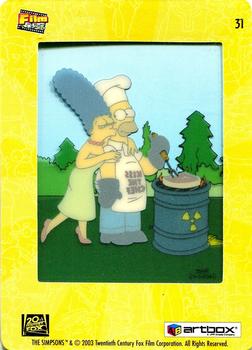 2003 ArtBox The Simpsons FilmCardz #31 Kiss the Chef Back