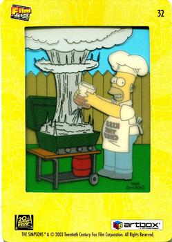 2003 ArtBox The Simpsons FilmCardz #32 Grill Master Back