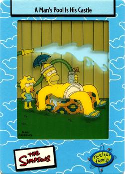 2003 ArtBox The Simpsons FilmCardz #40 A Man's Pool Is His Castle Front