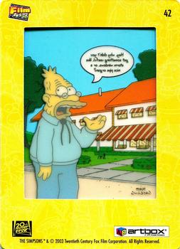 2003 ArtBox The Simpsons FilmCardz #42 Abraham Simpson Back