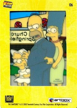 2003 ArtBox The Simpsons FilmCardz #6 Stupid Itchy Church Pants! Back