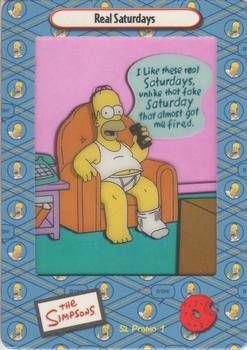 2003 ArtBox The Simpsons FilmCardz - Promos #P1 Real Saturdays Front